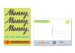 Postkarte zum Thema Geld